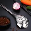 Household Dumplings Ladle Long Handle Pepper Colander Heavy Duty Food Strainer Spoon for Frying & Cooking