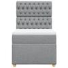 Maison Exclusive - Sommier à lattes de lit avec matelas Gris clair 90x200 cm Tissu