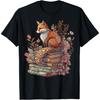 T-shirt Graphique Esthétique Cottagecore Floral Renard Mignon Filles Femmes