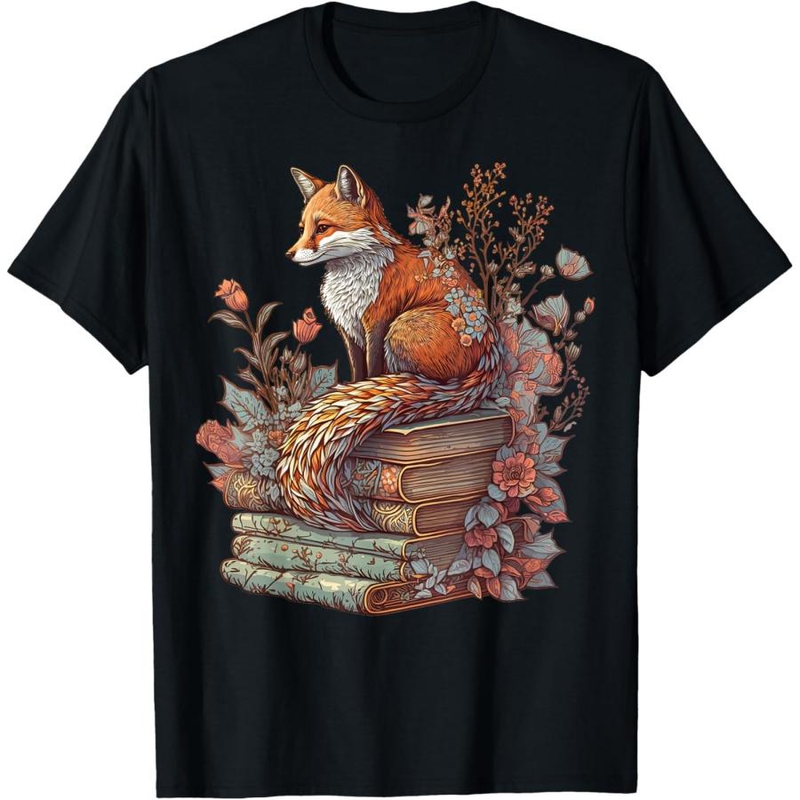Милая эстетичная футболка с лисой в стиле коттеджкор для девочек и женщин S