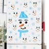 Christmas wall sticker snowman emoji cartoon blue emoji sticker gift decorative sticker glass window decorative sticker