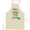 Kitchen Apron - Aunt Thank You Unforgettable Woman - Breton Print - Resistant Cotton - Made In France