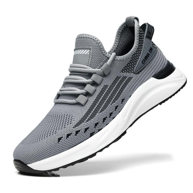 Spring Men's Shoes New Korean Version Breathable Soft-soled Casual Board Shoes Sports Shoes Youth Trend Fly-woven Shoes