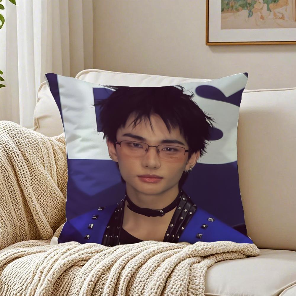 Person Idol HHyunjin Cushion Cover Pillowcase Antidustmite living Room Sofa Decor Cushion Room