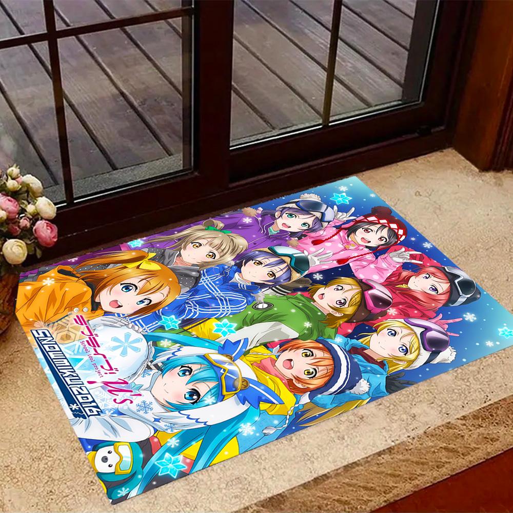 Girl Power Celebration Floor Mat Suitable for Outdoor Dining Room Kitchen Playrooms Anti-slip Rug Anime Office Decor Gift for Festivals