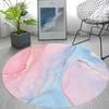 Pink Blue Marble Round Rug Abstract Modern Marbling Art Carpet for Living Room Bedroom Playroom Chair Rugs Non-slip Floor Mat