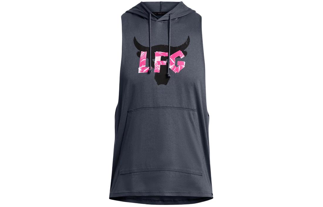 Under Armour Men Project Rock LFG Graphic Sleeveless Hoodie 1383300-044 M