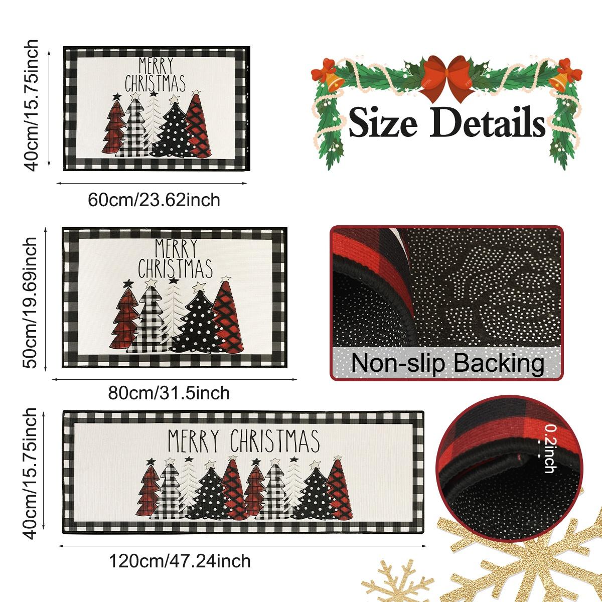 

60/80/120CM Christmas Elk Doormat Xmas Tree Kitchen Rug Home Decor Navidad Natal Christmas Decorations For Home 2026 40x60cm
