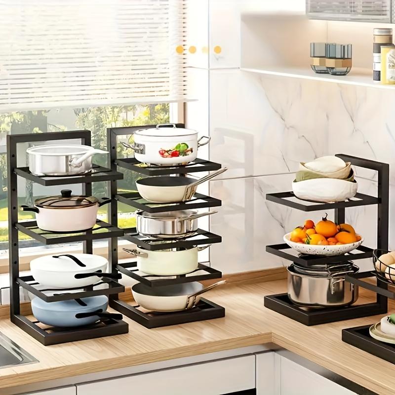 

Adjustable Kitchen Storage Shelves, Pot Racks & Sink Organizers. Multi-layer Cabinets for Efficient Space Saving. 2-tier чёрный