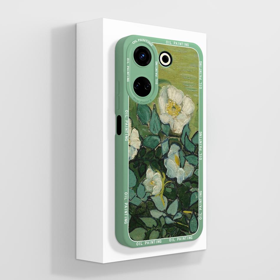 For Tecno Camon 20 Phone Cases Artistic Style Full Protection Soft Liquid Silicone Back Cover For Tecno Camon20 4G Funda Coque