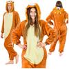 Warme Herren-Schlafanzüge Löwe Kigurumi Erwachsenen Overall Jumpsuit m Onesie Löwen Kostüm - S