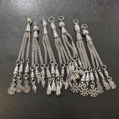 2 buc Noi Cercei și Pandantive cu 33 de Ciucuri Accesorii DIY Materiale pentru Realizarea Bijuteriilor pentru Bărbați și Femei