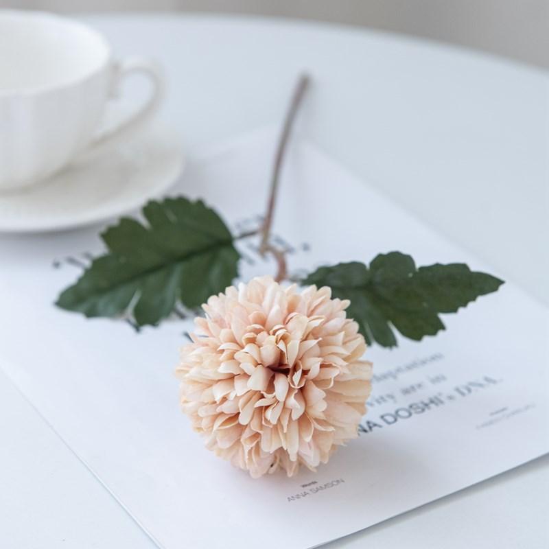 Artificial Flowers Silk Ball Chrysanthemum Bouquet For Wedding Home Decor Manual Flower Arrangement Accessories Fake Plants