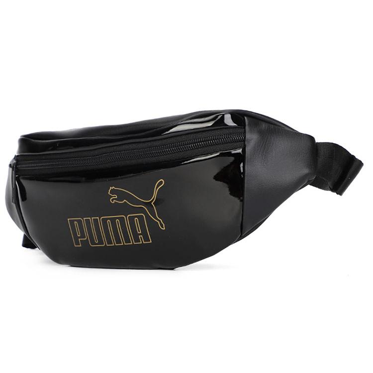 

New PUMA Shiny Patent Leather Shoulder Bag, Crossbody Bag, Fanny Pack Regular Unisex Black 077921-01 29.0*7.6*10.9CM