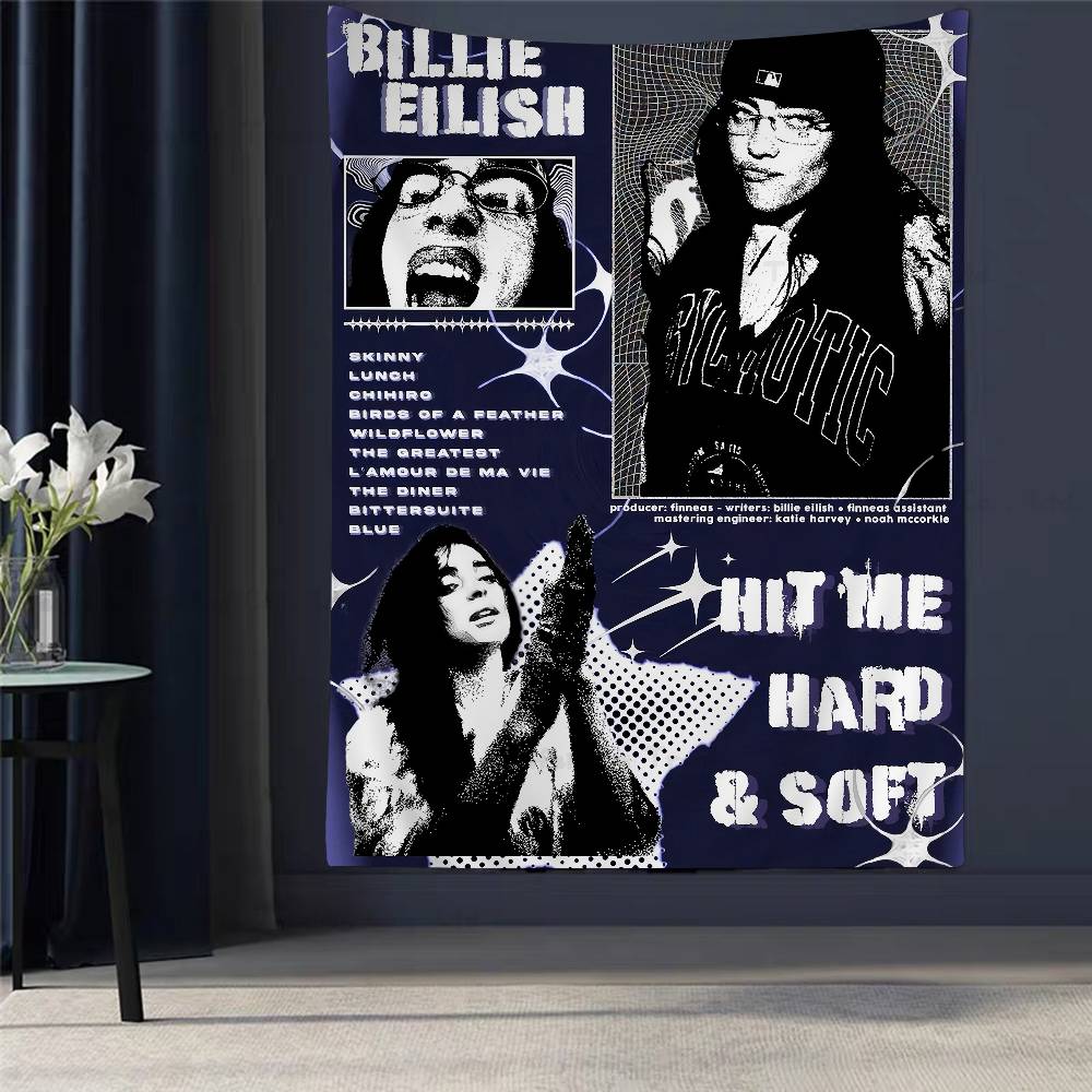 

1pc Hit Me Hard And Soft Cartoon Tapestry Hippie Bohemian Divination Style Ideal Home Decor 74x94cm(29x37in)