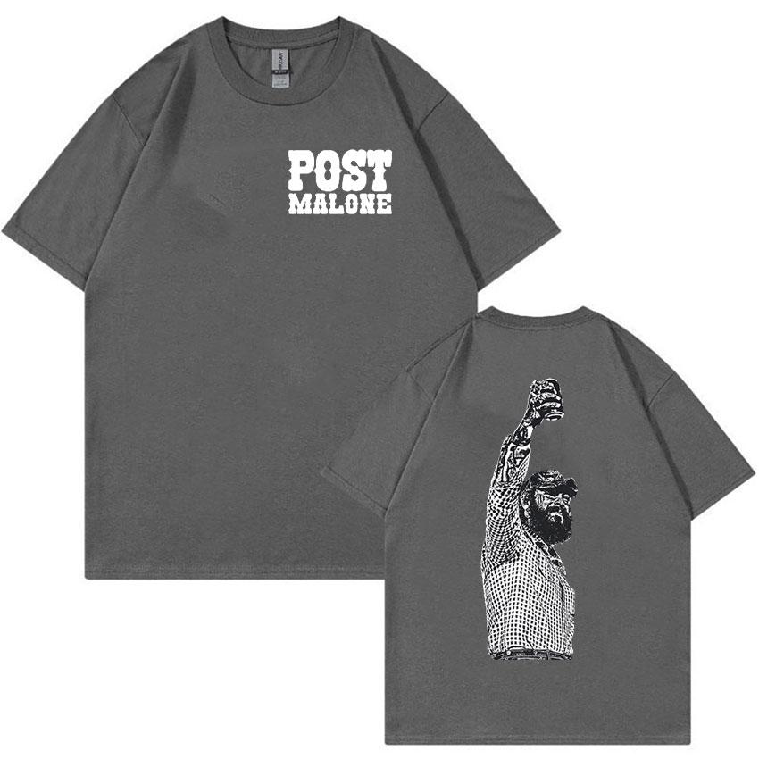 Singer P-Posts M-Malones Print Graphic TShirt Men Hip Hop Fashion Short Sleeve Tshirt Retro Oversize Women Cotton Tee Streetwear