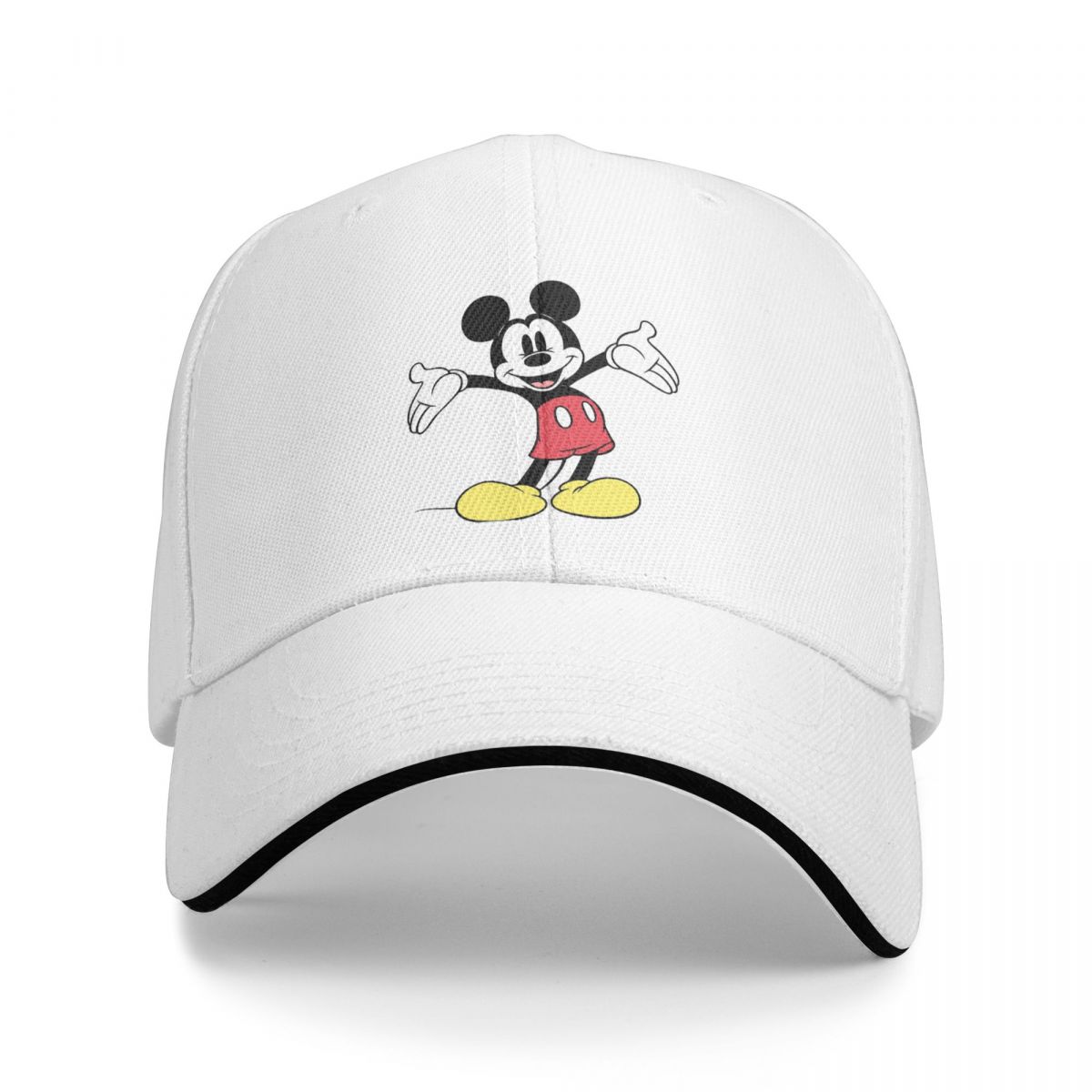 

Mickey Rainbow Outline Baseball Cap Accessories Vintage Sun Cap Men Women for Outdoor Activities Headwear Adjustable One Size