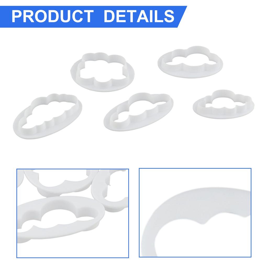 5X Cloud Shape Cookie Cutter Made 3D Printed Fondant ,for Cake Decorating Tools