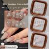 Winter Snowflake Cat Eye Crystal Nail Art - 30 High-Grade Glass Bead Press-On Nails (All Sizes)