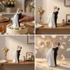 Western Style Cake Topper With Resin Bride And Groom Figures For Wedding Party Decor