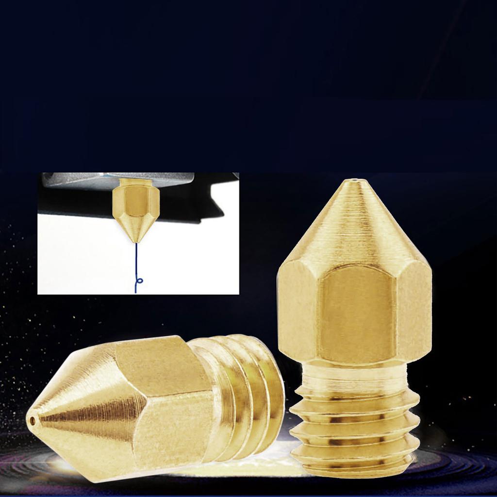 1 Stück 0,2/0,3/0,4/0,5/0,6/0,8/1 mm 3D-Drucker Messingdüse passend für Creality CR-10/Ender 3 5, MK8 Extruderdüsen