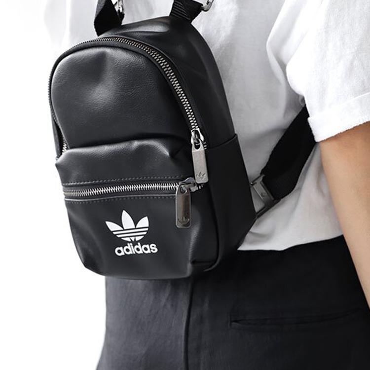 Adidas Originals Classic Logo Sports Casual Mini Backpack Women Backpacks Black ED5882