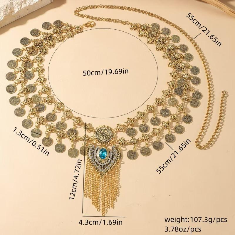 Mei Tassel Bohemian Indian ethnic style exaggerated waist chain, clothing accessories fashionable atmosphere