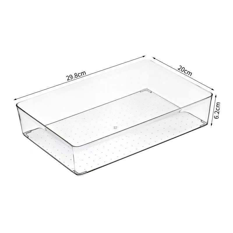 Transparent Plastic Desktop Organizer Box - Portable Storage for Household and Medicine Essentials