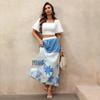 Summer 2026 High Waist A-Line Color Block Skirt for Women