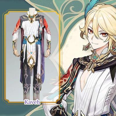 Impact Kaveh Cosplay Costume Adult Carnival Uniform Wig Anime Halloween Party Costumes Masquerade Women Game