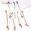 18K Gold Plated Extension Chains with Lobster Clasps Connector For Jewelry Necklace Extender,DIY Bracelets Making Accessories