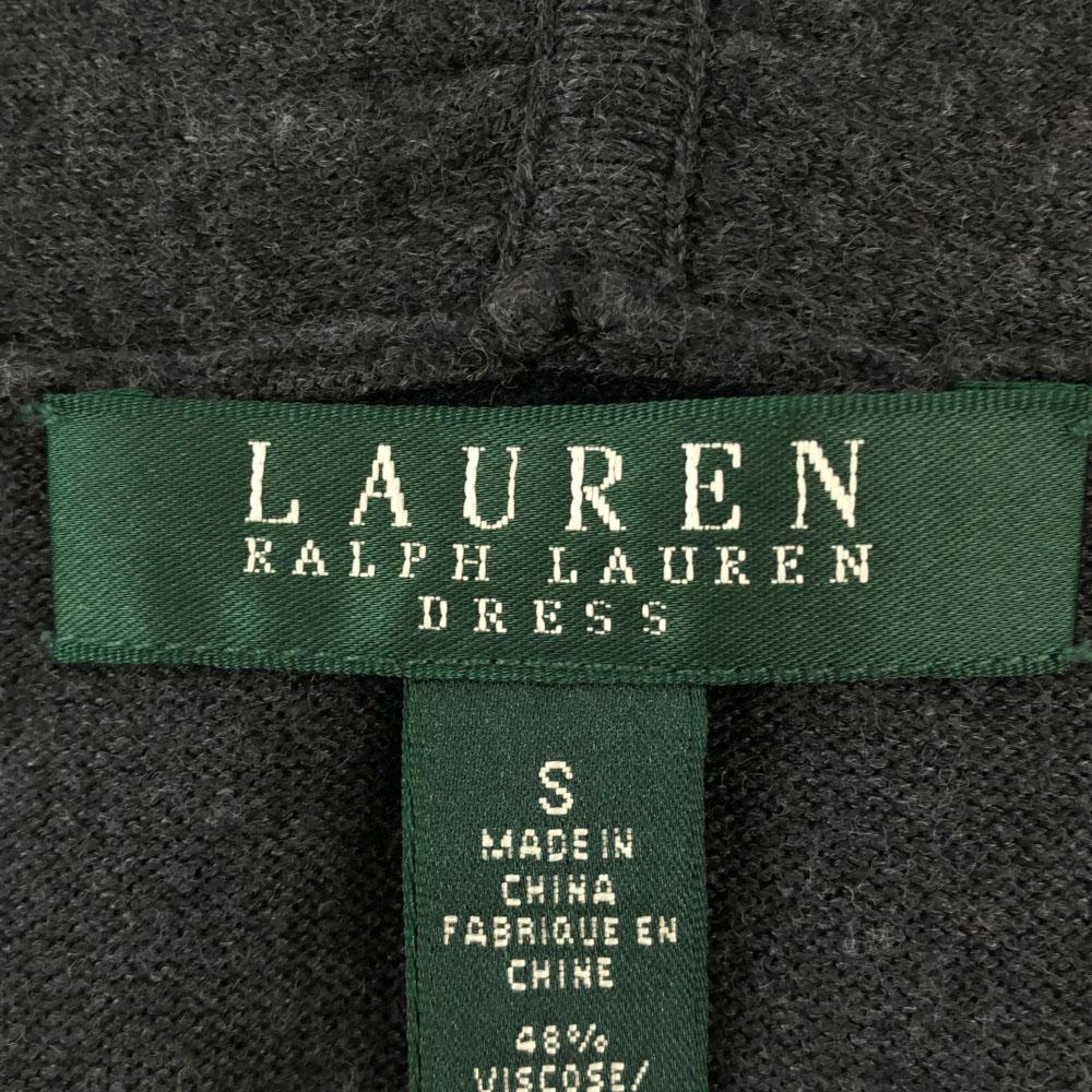 Lauren Ralph Lauren 7 Minutes Sleeve Knit Long Dress S Gray Women Used