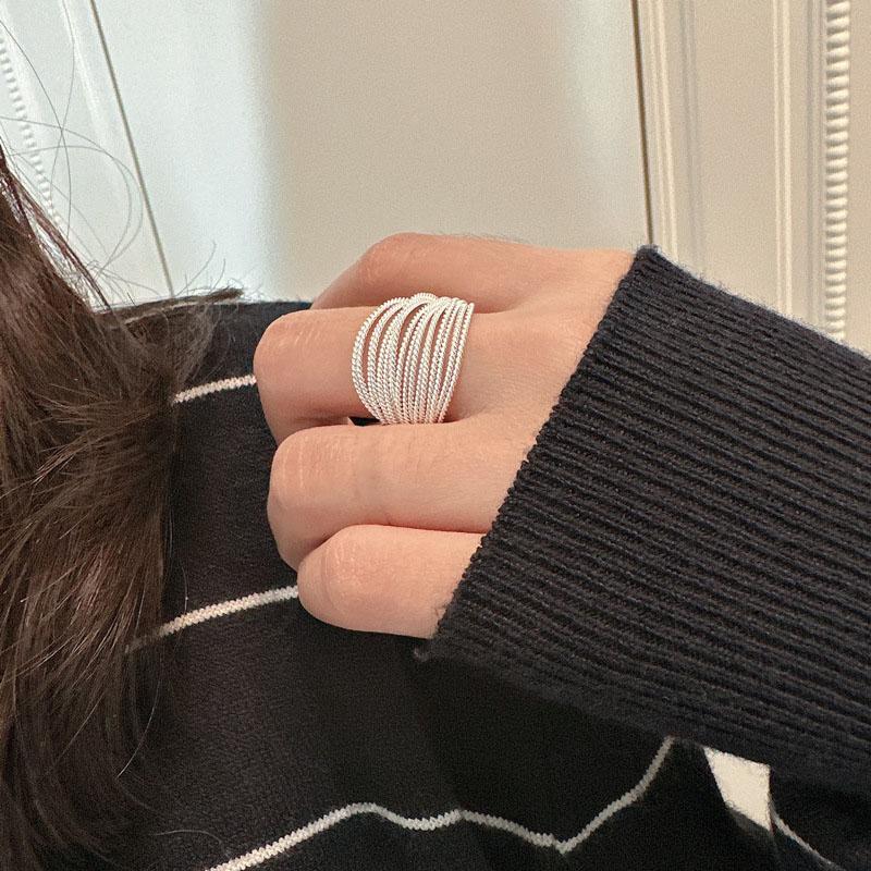 Elegant White Color Layering Rings Fashion Open Finger Rings For Women Girls Exaggerated Ring Jewelry Gift Party Accessories Gifts