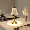 New Rechargeable Modern Crystal Table Lamp - Elegant Touch Dimming USB LED Night Light for Bedroom Decor and Ambient Lighting