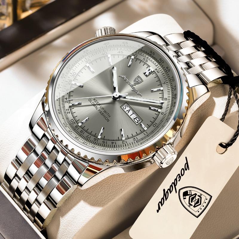 

Top Brand New Fashion Quartz Watch Waterproof Trendy Men s Double Calendar Luminous Watch