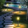 2-12 Piezas Luz LED Solar para Jardín Exterior Lámpara de Césped para Jardín Villa Patio Parque Patio Iluminación Decorativa de Paisaje