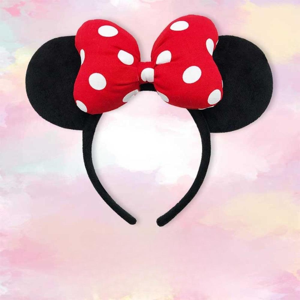 

2pcs Mouse Ears Headband Women and Girls Princess Polka Dot Glitter Bow Ears Costume Accessories Hair Hoop Party Headwear