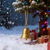 Yousheng Rustic Metal Christmas Bell Large Red Green Golden Jingle Bell Christmas Tree Hanging Decor Vintage Handmade Wind Chime for Tree Wreath Door