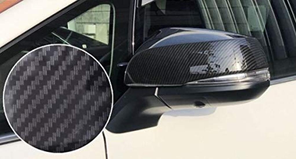 FUKUARE Alphard 30 Vellfire 30 Früh und Spät Neuer RAV4 50 Türseiten-Spiegelabdeckung Carbon-Serie, Serie, Modelle, Serie, Spiegel, (Schwarzer Ton)