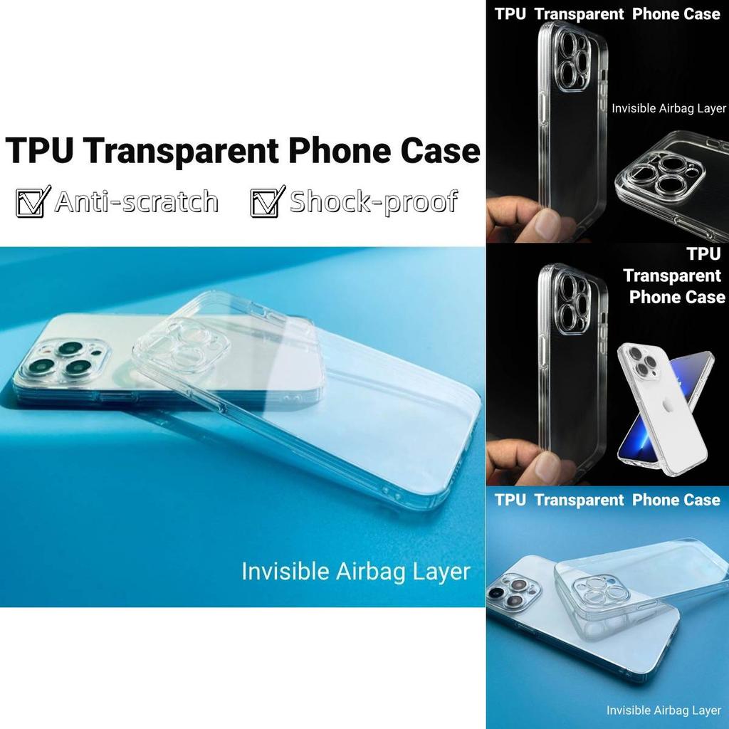 New 15 Apple Phone Case Transparent Tpu Material All-around Protection