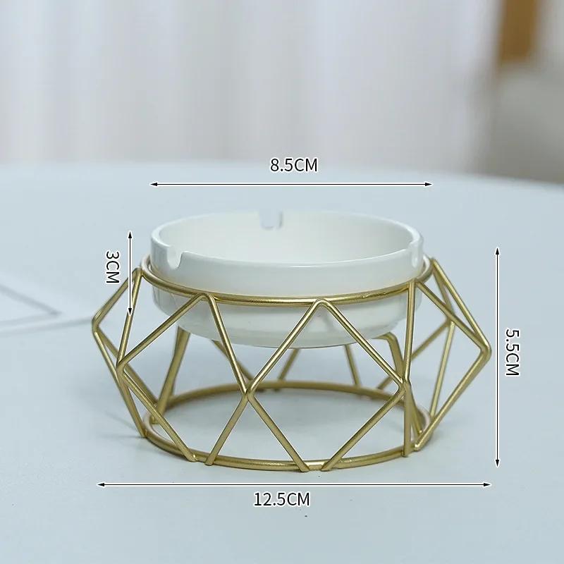 Ashtray with Shelf Living Room Decoration Geometric Ashtray Ornaments Creative Home Modern Trend Office Ceramic Ashtray