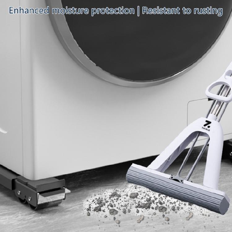 2Pcs Universals Washing Machine Rack Home Furniture Moving Roller Adjustable Length Base with Wheel Washer Dryer Stand