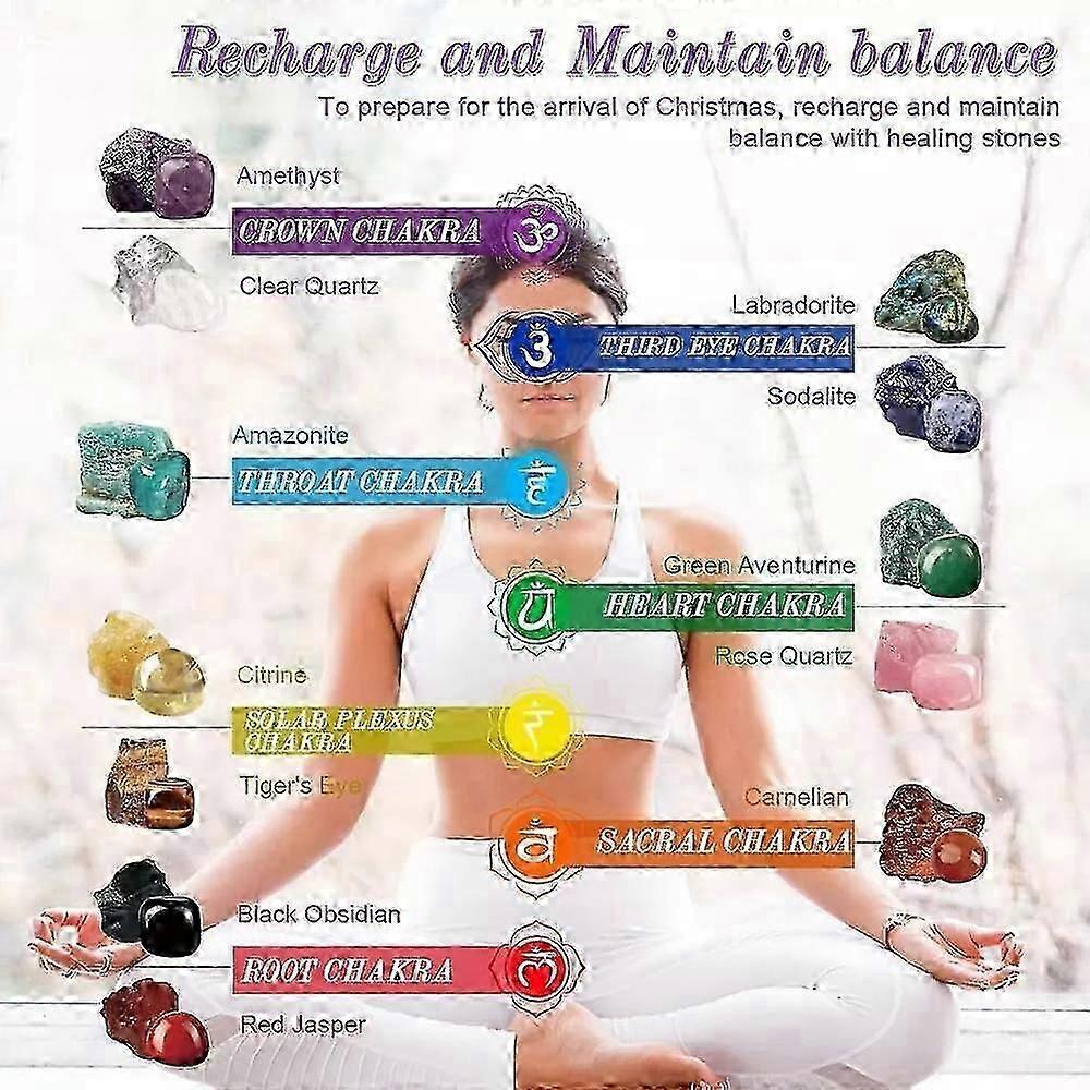 2025 2024 Christmas Advent Calendar Crystals 24 Days Xmas Countdown Chakra Crystals & Healing Stones