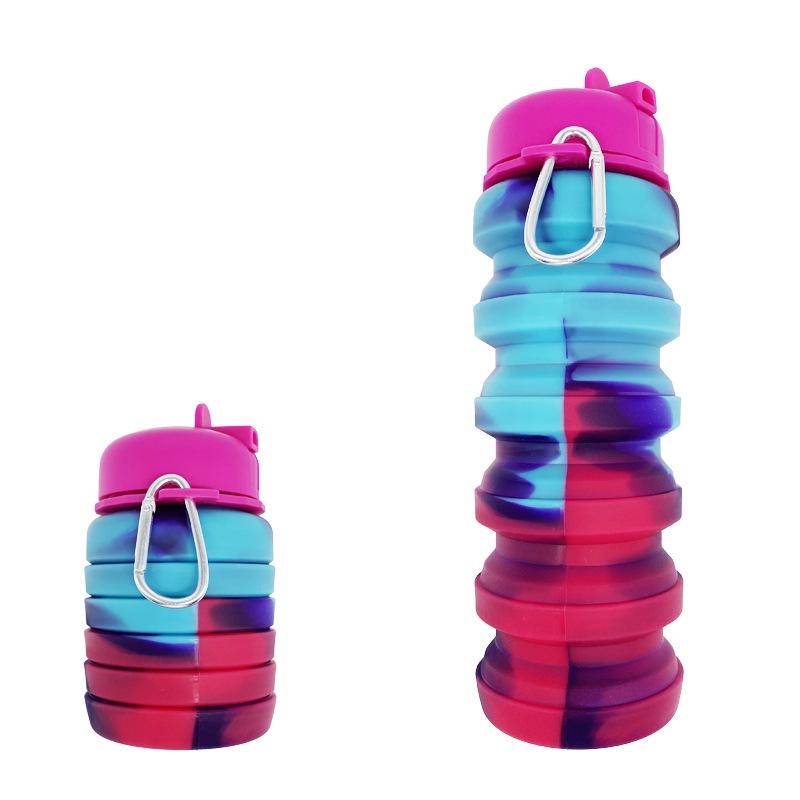 Portable Foldable Silicone Water Bottle - Outdoor Telescopic Camouflage Design