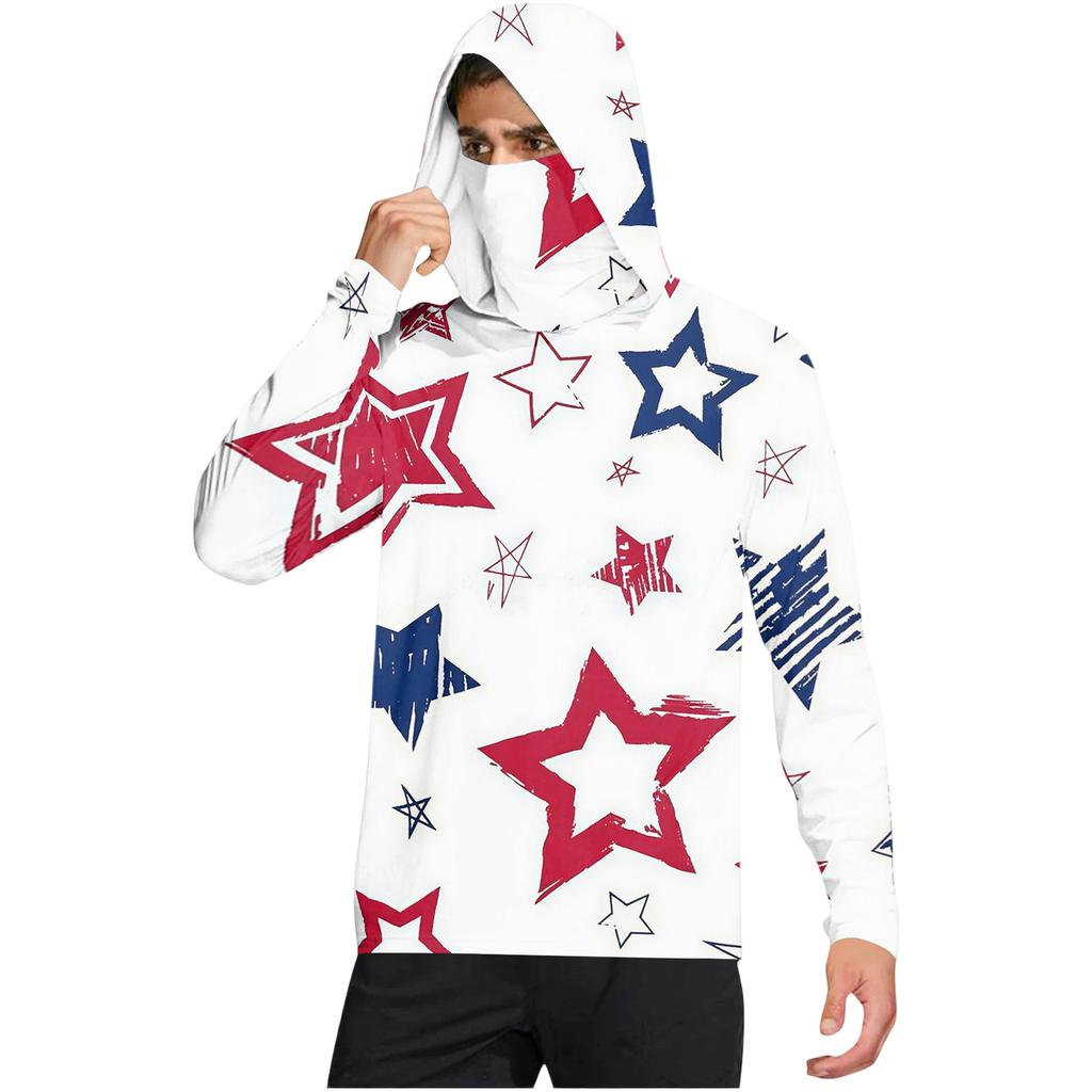 Men's Casual Hooded Long Sleeve Sunscreen Top