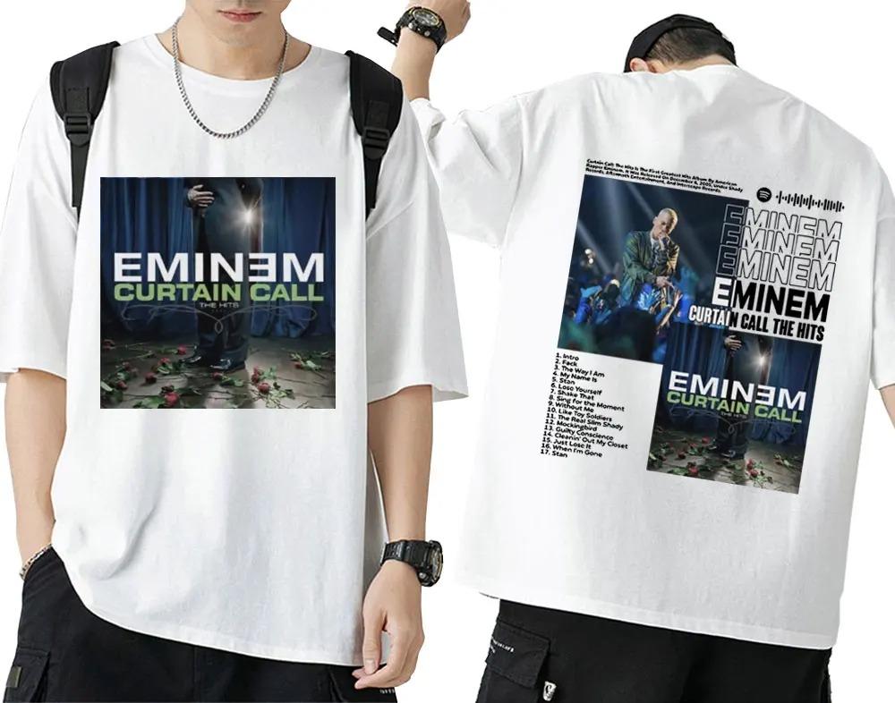 Rapper Eminem Musikalbum T-Shirt Welttournee Geschenk für Fan T-Shirt Männer Frauen Baumwolle Kurzarm Baumwoll-T-Shirt Tee Kleidung Oberteile