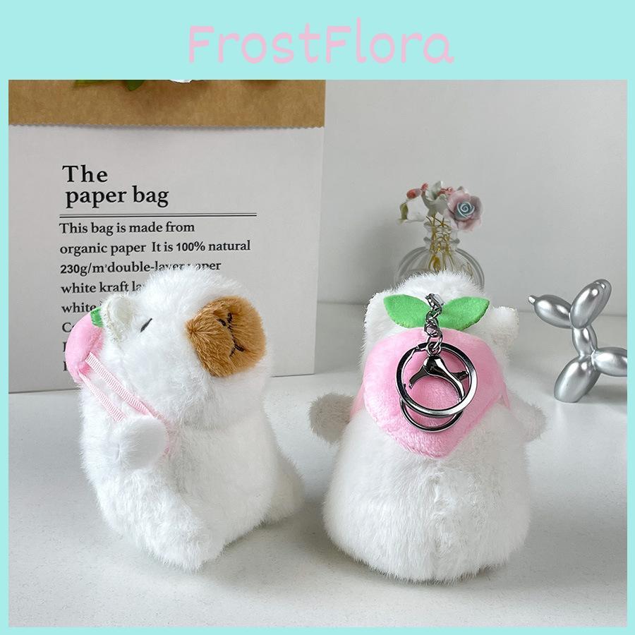 Adorable Tricolor Capybara Plush Keychain Soft Stuffed Animal Bag Charm Wholesale