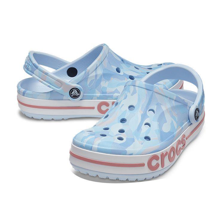 Crocs Classic Clog EVA Printed Logo Unisex Clogs Blue 207806-4JQ