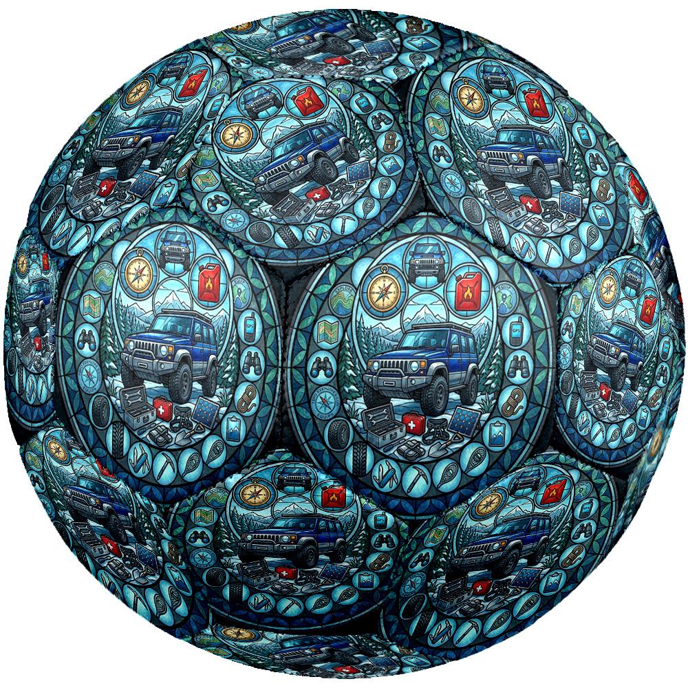 OffRoad Adventure Essentials Round Football Size 5 Adult Ball Suitable for Training Matches and Outdoor Team. разноцветный