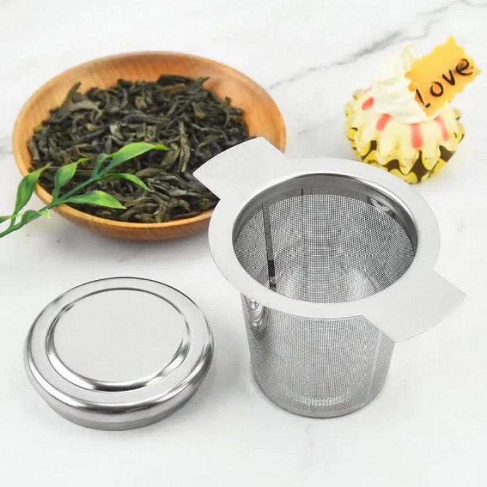 1PCS Reusable Tea Leak Stainless Steel Filter Coffees Infuser Basket Tea Strainer Teapot Cup Filter Multi- Teapot Infuser Leak